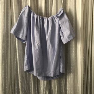 Off the Shoulder Striped Blouse